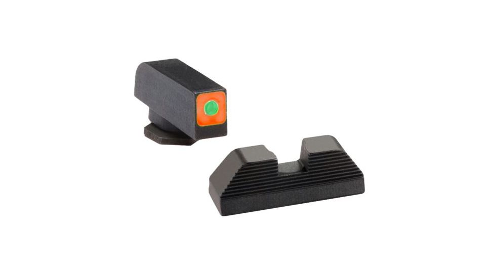 Ameriglo Tritium front serrated rear, green orange GL-644