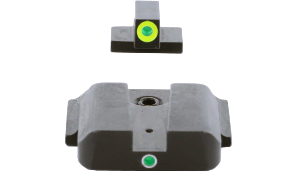 AmeriGlo Tritium i-Dot Night Sight Set All MP except Shield, Green ProGlo LimeLumi Front, Green Square Notch Rear SW-301