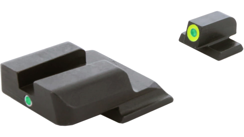 AmeriGlo Tritium i-Dot Night Sight Set All MP except Shield, Green ProGlo LimeLumi Front, Green Square Notch Rear SW-301
