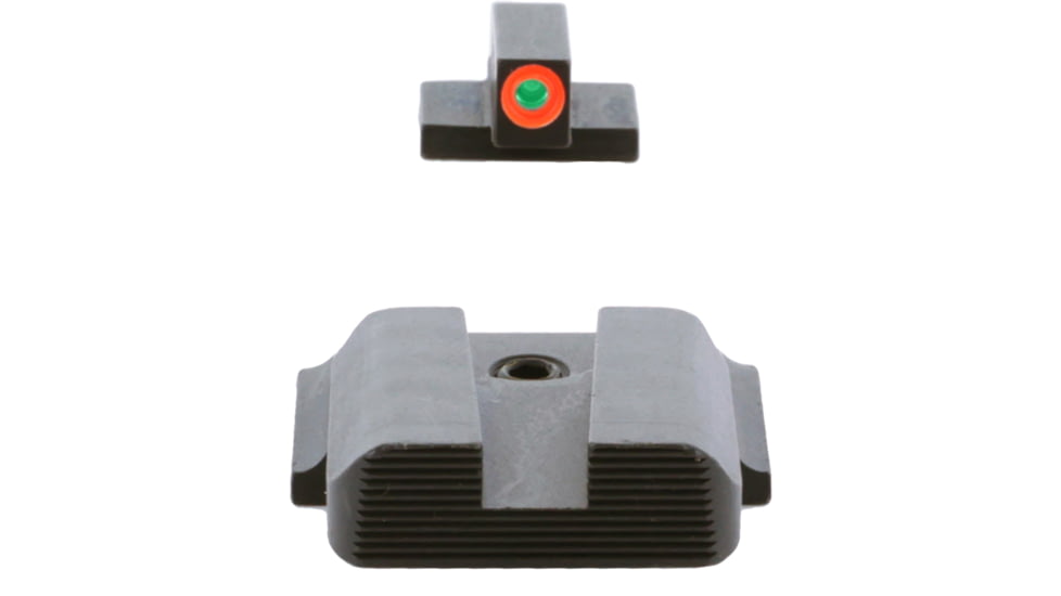 AmeriGlo Tritium Night Sight Set, M&amp;P Shield, ProGlo Front Orange Outline, Black Rear SW-443