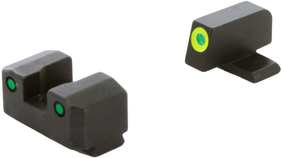 AmeriGlo Trooper Sets for Springfield Hellcat OSP w/Green Tritium LumiGreen Outline Front/ Green Tritium Black Outline Rear, SA-819