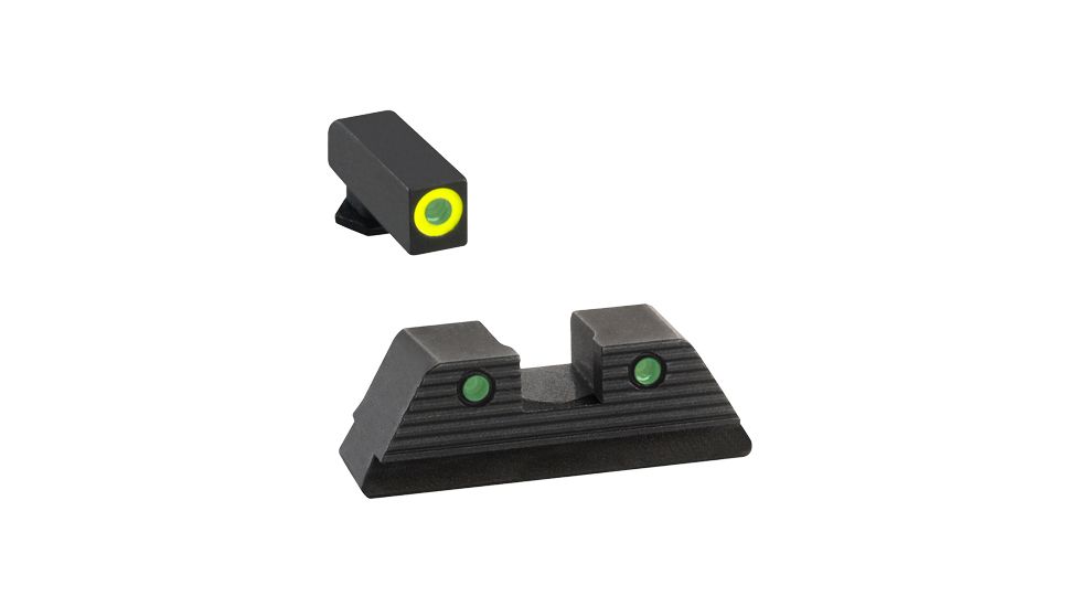 AmeriGlo Trooper Sets of Pistol Tritium Night Sights for Glock Gen5 17,19,19X,26,45, Green GL-821