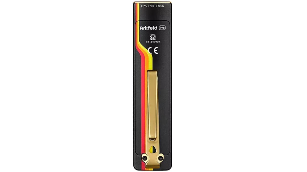 Arkfeld Pro Black/Racing Stripes 1/15/100/420/1,300 Lumens, White LED, Green Laser, UV Light, ARKFELDPRO3RRSV3