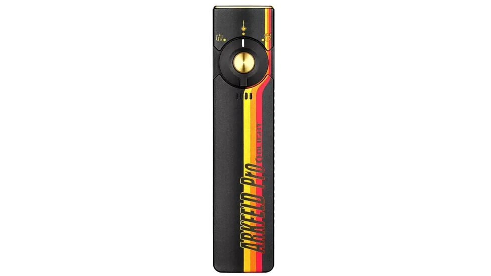 Arkfeld Pro Black/Racing Stripes 1/15/100/420/1,300 Lumens, White LED, Green Laser, UV Light, ARKFELDPRO3RRSV3