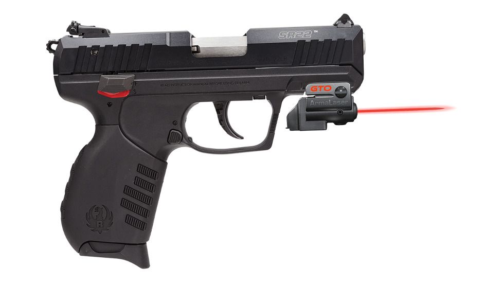 ArmaLaser GTO/FLX Finger Touch Red Laser Sight for Ruger SR22, Black, GTO/FLX48