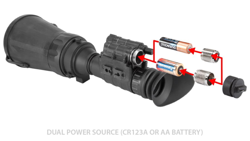 Armasight Avenger 10x QS MG 10x Long Range Night Vision Monocular Gen 2+ Quick Silver White Phosphor w/XLR-IR850 Extra Long Range Infrared Illuminator NSMAVENGE0Q9DI1