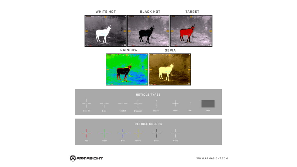 Rearmed, Armasight Contractor 320 Thermal Weapon Sight, 3-12x25mm, Multiple Reticles, 60 Hz, 320x240, Gray, TAVT33WN2CONT10