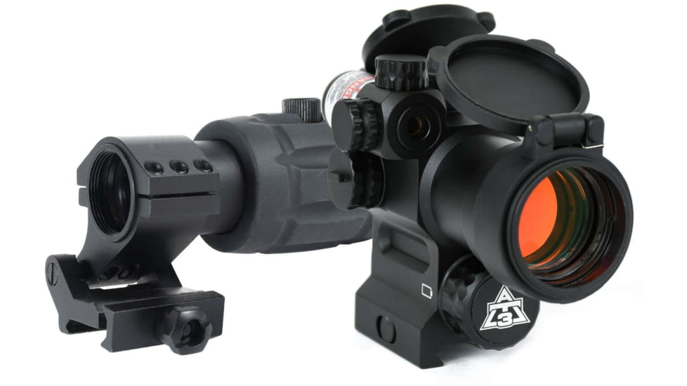 EDEMO AT3 Tactical 4x Magnified Red Dot with Laser Sight Kit, Red Dot, Green Laser Sight &amp; 4x Magnifier, LEOS-GRN-4XRDM-KIT, EDEMO1