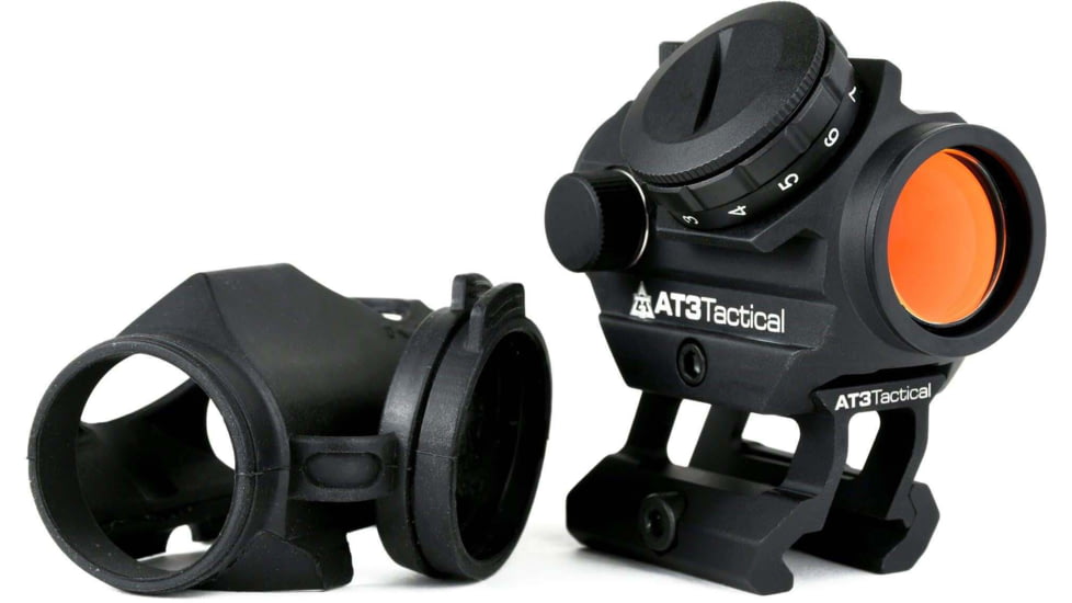 AT3 Tactical 4x Magnified Red Dot Kit, Red Dot Sight, .83in Riser &amp; 4X Magnifier, RD-50-4XRDM-KIT