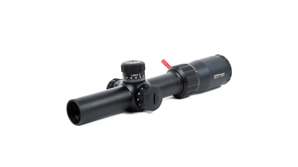 AT3 Tactical Red Tail 1-4x24mm Rifle Scope, 30mm Tube, Second Focal Plane, AT3-RT-NM-1-4x24