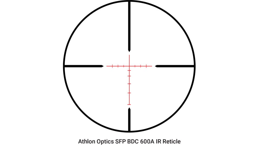 Athlon Optics 2.5-15x50 Rifle Scope, 30mm, Capped, Side Focus, SFP, IR BDC600A