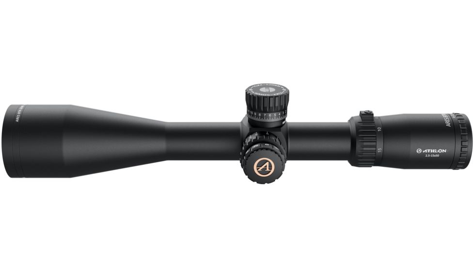 Athlon Optics Ares BTR Gen II Rifle Scope, 2.5-15x50mm, 30mm Tube, First Focal Plane, APLR3 FFP IR MOA Reticle, 6061-T6, Matte, Black, 212003