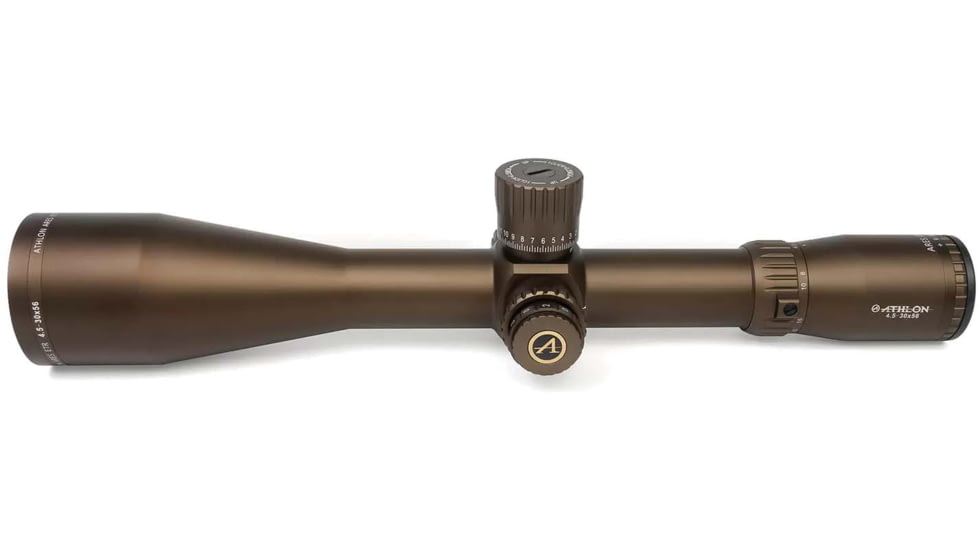 Athlon Optics Ares ETR UHD 4.5-30 x 56mm Rifle Scope, 34mm Tube, First Focal Plane, IR MOA Reticle, Brown, 212101B