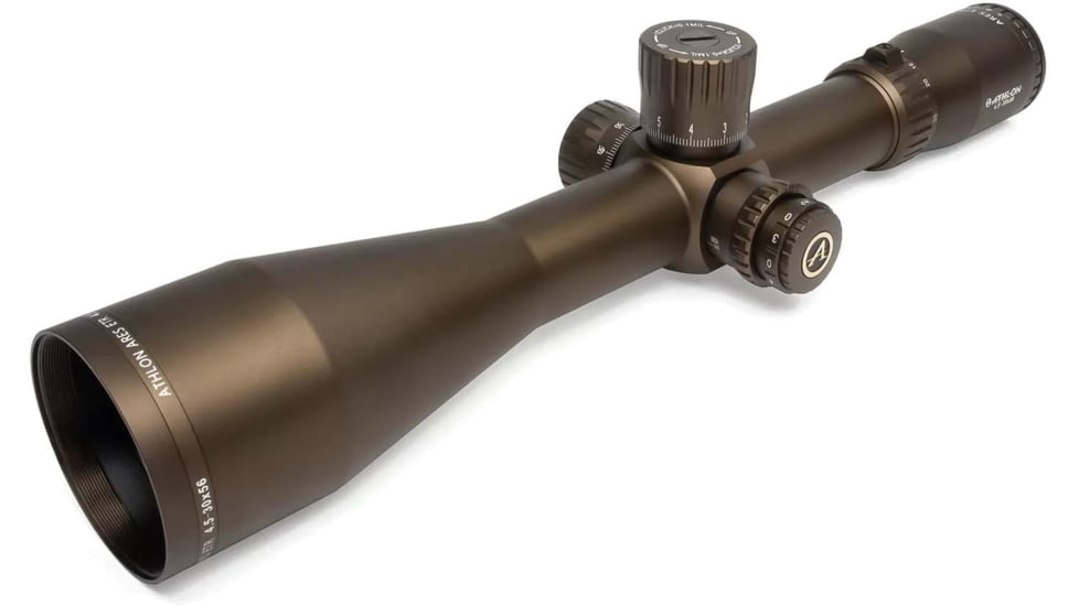 Athlon Optics Ares ETR UHD4.5-30 x 56mm Rifle Scope, 34mm Tube, First Focal Plane, IR Mil Reticle, Brown, 212100B