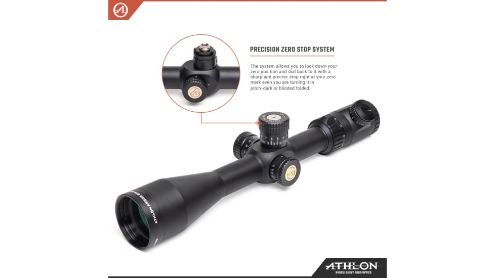 Athlon Optics Argos BTR Gen II 6-24X50mm APLR2 Rifle Scope, 30mm, First Focal Plane, IRMOA Reticle, Black, 214062
