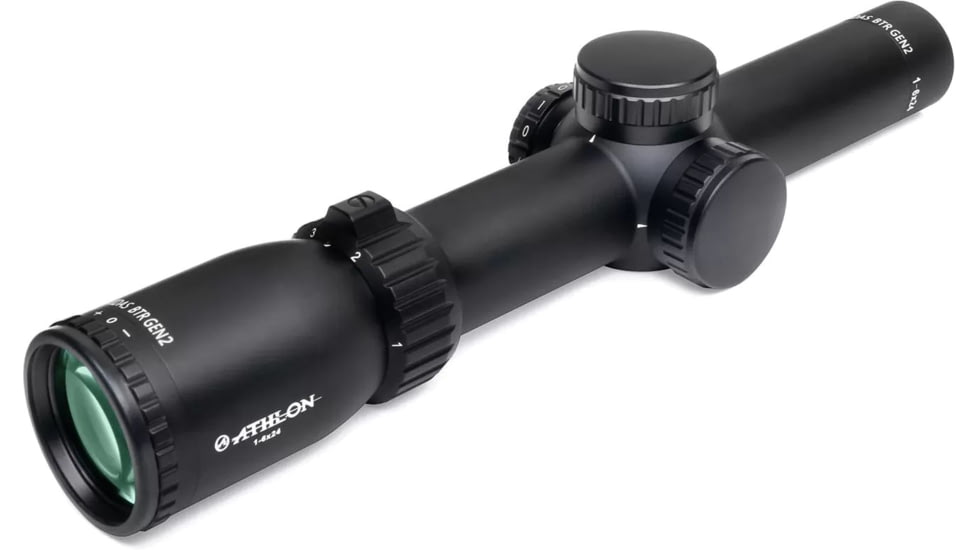 Athlon Optics Midas BTR Gen II HD 1-6x24mm ATSR6 Rifle Scope, 30mm, Second Focal Plane, IR Reticle, Black, 213014