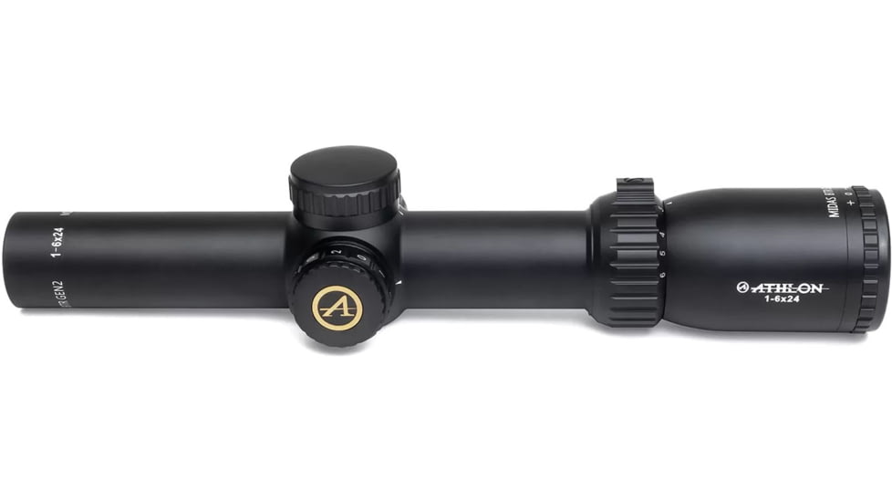Athlon Optics Midas BTR Gen II HD 1-6x24mm ATSR6 Rifle Scope, 30mm, Second Focal Plane, IR Reticle, Black, 213014