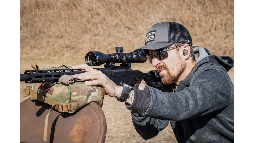 Athlon Optics Talos BTR Rifle Scope, 4-14 x44mm, 30mm Tube, First Focal Plane, Illuminated APLR2 MIL Reticle, Black, Matte, 215028