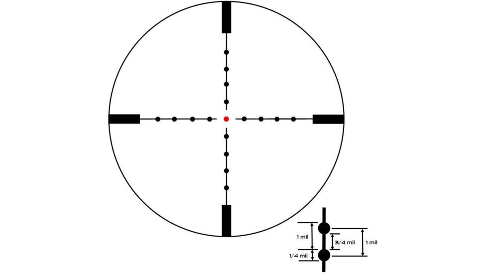 Atibal 1-4x Verum Second Focal Plane SFP Rifle Scope, Black, VERUM