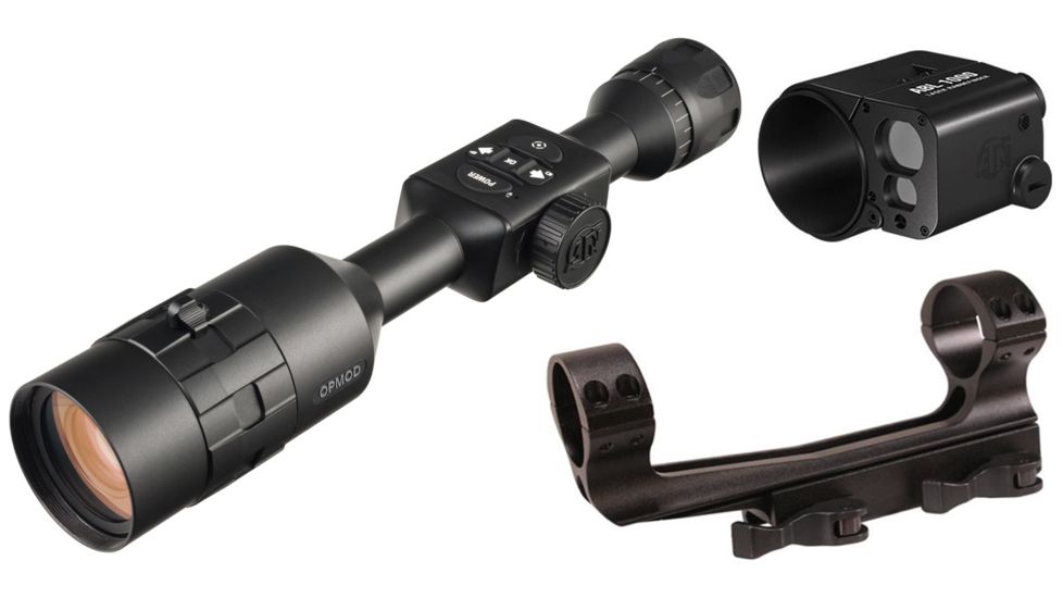 ATN OPMOD X-Sight 4K Pro 5-20x Smart Ultra HD Day/Night Hunting Rifle Scope w/ ATN 1,000yd Auxiliary Ballistic Laser Rangefinder and QD Scope Mounting System