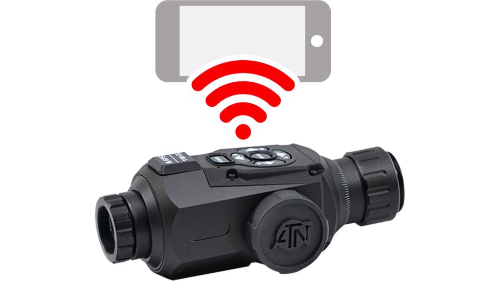 ATN OTS HD 1.25-5x, 384x288, 19mm, Thermal Viewer w/Video Recording, Wi-Fi, GPS, Smartphone Control via App, Black TIMNOH381A