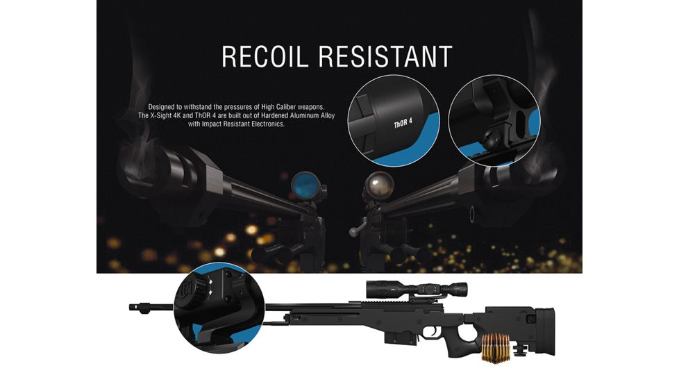 ATN ThOR 4 Thermal Smart HD Rifle Scope 4-40x75mm, 30mm Tube, Black, TIWST4644A