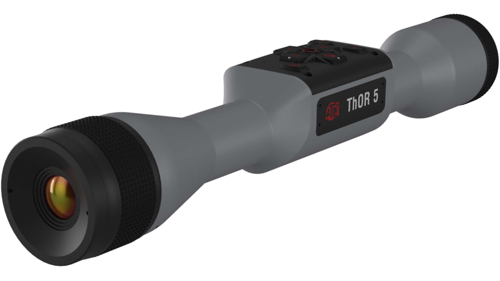 ATN Thor 5 3-12x 320x240 12 Micron Smart HD Thermal Rifle Scope, 30mm Tube w/ Gen 5 Sensor, Wolf Grey, TIWST5319AWG