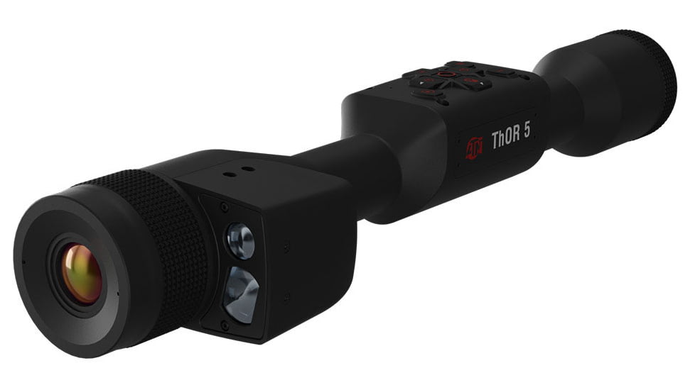 ATN Thor 5 LRF 4-16x 320x240 12 Micron Smart HD Thermal Rifle Scope, 30mm Tube w/ Gen 5 Sensor, Multiple Patterns &amp; Color Options Reticle, Black, TIWST5325LRF