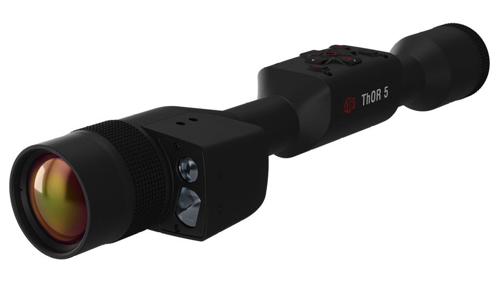 ATN Thor 5 LRF 4-32x 640x480 12 Micron Smart HD Thermal Rifle Scope, 30mm Tube w/ Gen 5 Sensor, Multiple Patterns &amp; Color Options Reticle, Black, TIWST5650LRF