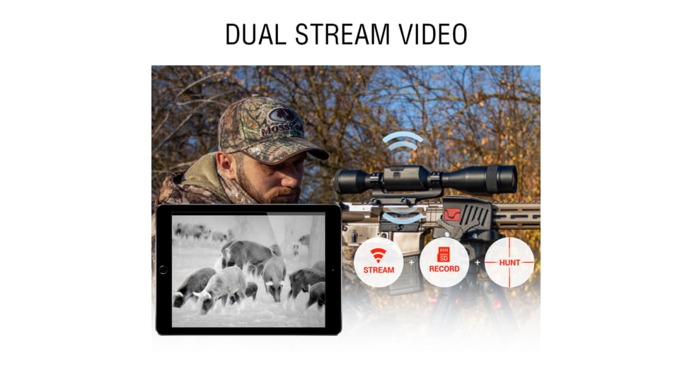 ATN Thor 5 LRF 3-24x 640x480 12 Micron Smart HD Thermal Rifle Scope, 30mm Tube w/ Gen 5 Sensor, Multiple Patterns &amp; Color Options Reticle, Black, TIWST5635LRF