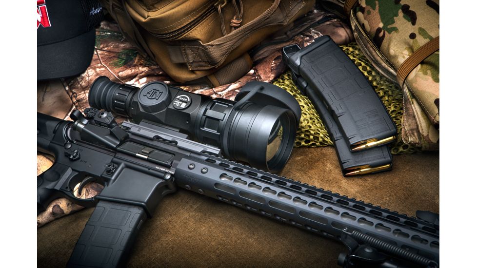 ATN ThOR-HD Thermal Imaging Rifle Scopes, 5-50x, 50 mm, Multiple Patterns &amp; Color Options Reticles, Black, TIWSTH645A