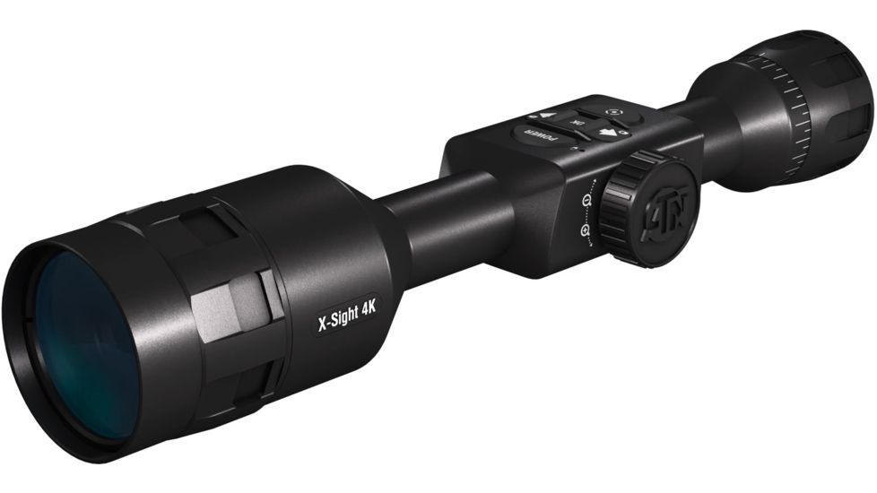 ATN X-Sight-4k, 3-14x, Pro edition Smart Day/Night Hunting Rifle Scope with Full HD Video rec, WiFi, GPS, Smooth zoom and Smartphone controlling thru iOS or Android Apps, Black, DGWSXS3144KP