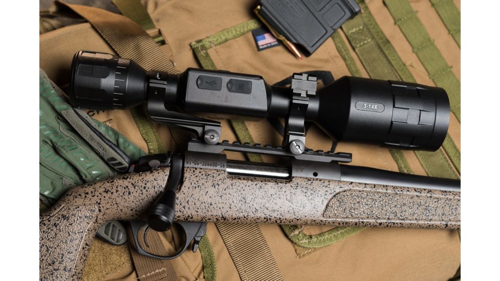 ATN X-Sight-4k, 3-14x, Pro edition Smart Day/Night Hunting Rifle Scope with Full HD Video rec, WiFi, GPS, Smooth zoom and Smartphone controlling thru iOS or Android Apps, Black, DGWSXS3144KP