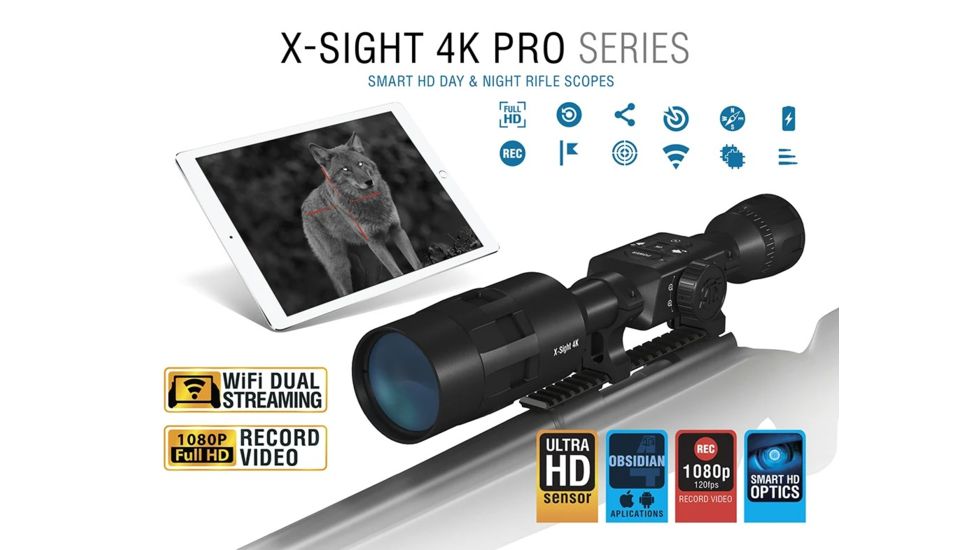 OPMOD X-Sight 4K Pro 5-20x Smart Ultra HD Day/Night Hunting Rifle Scope,Black, DGWSXS5204KPO