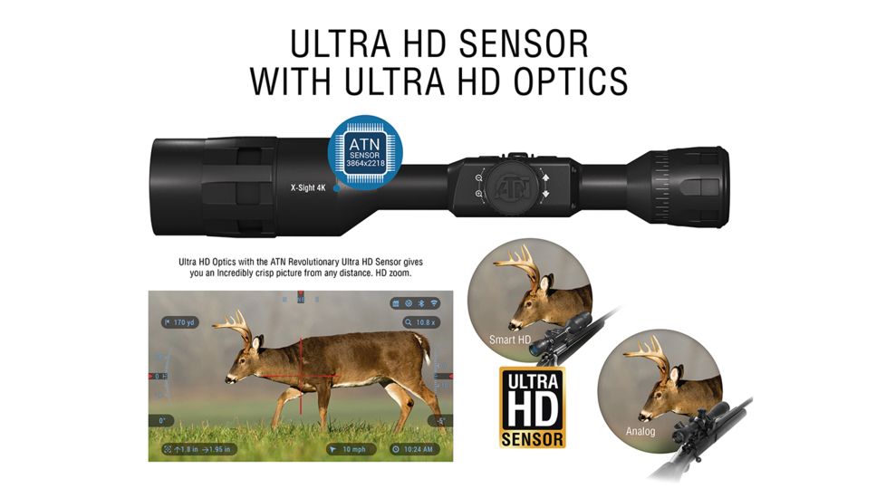 OPMOD X-Sight 4K Pro 5-20x Smart Ultra HD Day/Night Hunting Rifle Scope,Black, DGWSXS5204KPO