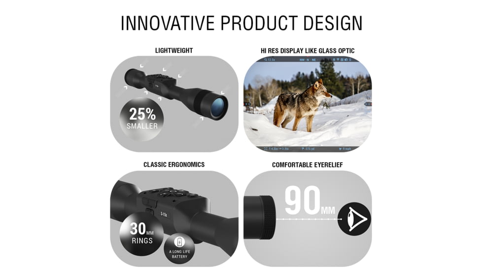 ATN X-Sight 5 LRF 5-25x UHD Smart Day/Night Hunting Rifle Scope, 30mm Tube w/ Gen 5 Sensor, Multiple Patterns &amp; Color Options Reticle, Black, DGWSXS5255LRF