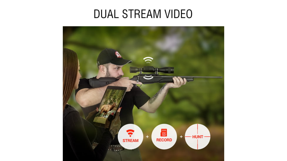 ATN X-Sight 5 LRF 5-25x UHD Smart Day/Night Hunting Rifle Scope, 30mm Tube w/ Gen 5 Sensor, Multiple Patterns &amp; Color Options Reticle, Black, DGWSXS5255LRF