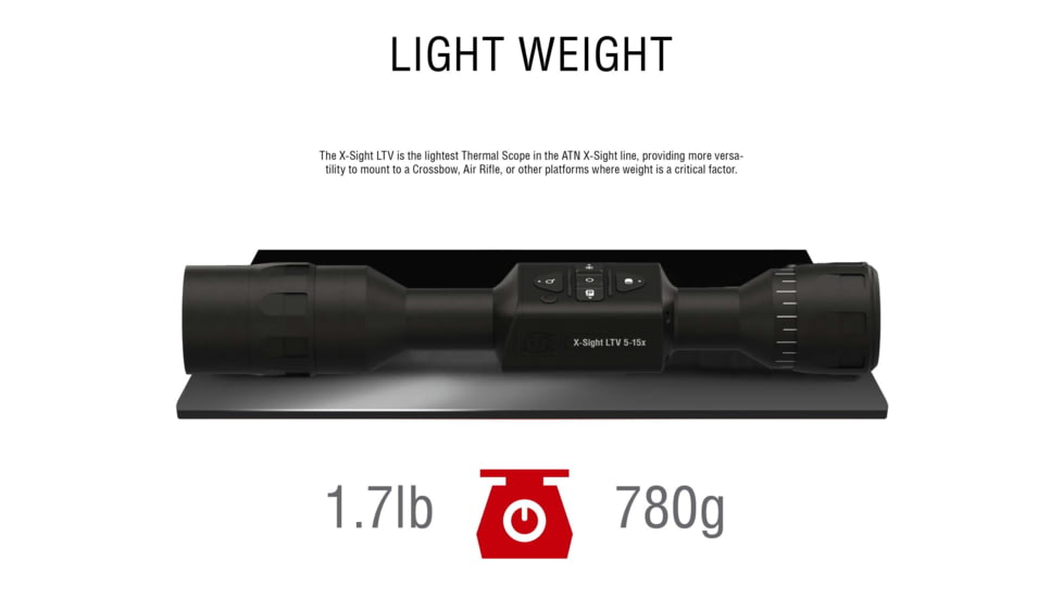 ATN X-Sight LTV Day/Night Hunting Rifle Scope, 5-15x50mm, Multiple Reticles, Black, DGWSXS515LTV