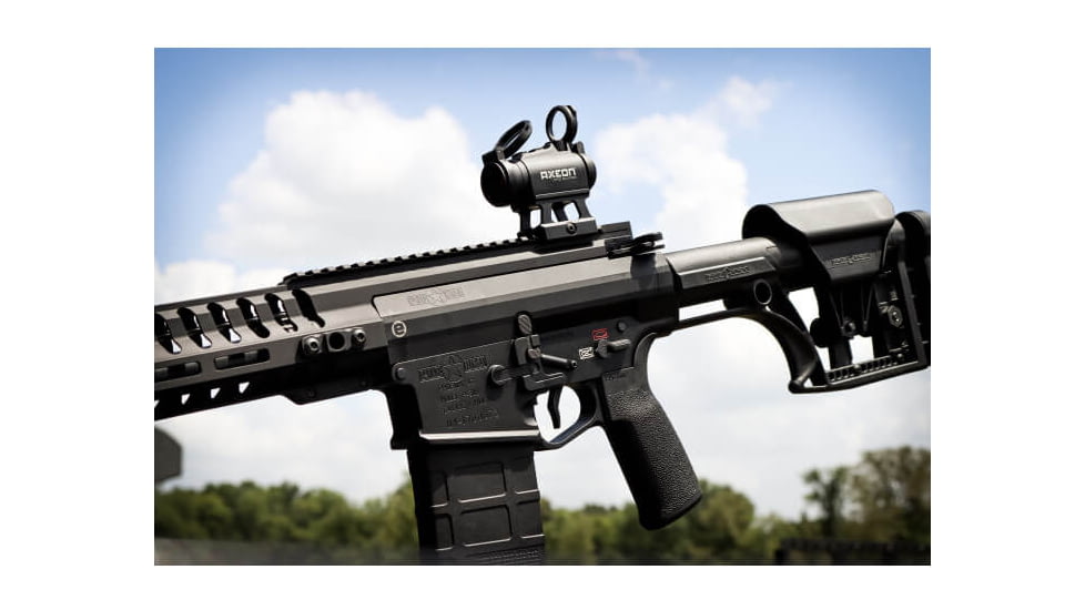 Axeon 2218667 MDSR1 W/Riser 1x 20mm 2 MOA Red Dot Black