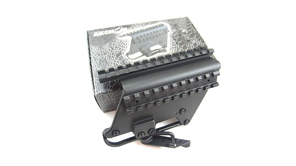 Axion Kobra AK to Weaver Mount, Centered, w/ Long Side Tactical Rail, Black, AKOBRAM