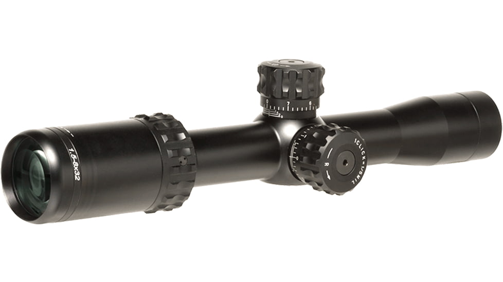 Barra Optics FT 1.5-8x24 Rifle Scope, 30mm Tube, Second Focal Plane, Duplex Reticle, MIL Adjustment, Black, FT1.5-8x32