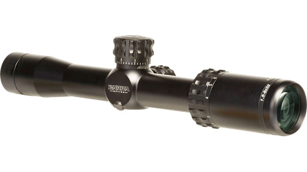 Barra Optics FT 1.5-8x24 Rifle Scope, 30mm Tube, Second Focal Plane, Duplex Reticle, MIL Adjustment, Black, FT1.5-8x32
