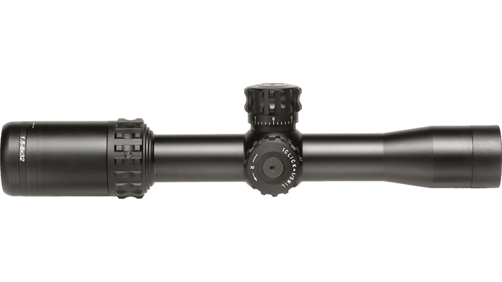 Barra Optics FT 1.5-8x24 Rifle Scope, 30mm Tube, Second Focal Plane, Duplex Reticle, MIL Adjustment, Black, FT1.5-8x32