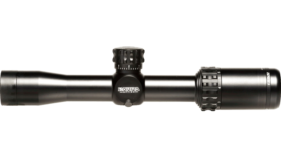 Barra Optics FT 1.5-8x24 Rifle Scope, 30mm Tube, Second Focal Plane, Duplex Reticle, MIL Adjustment, Black, FT1.5-8x32