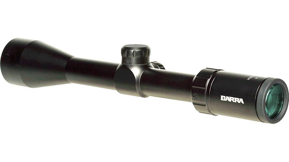 Barra Optics H20 3-9x40 Compact Capped Rifle Scope, 1in Tube, Second Focal Plane, BDC Reticle, MOA Adjustment, Black, H203-9X40cB1