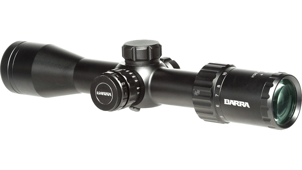 Barra Optics H30 4-12X40 Rifle Scope, 1in Tube, Second Focal Plane, BDC Reticle, MOA Adjustment, Black, H304-12X40B1