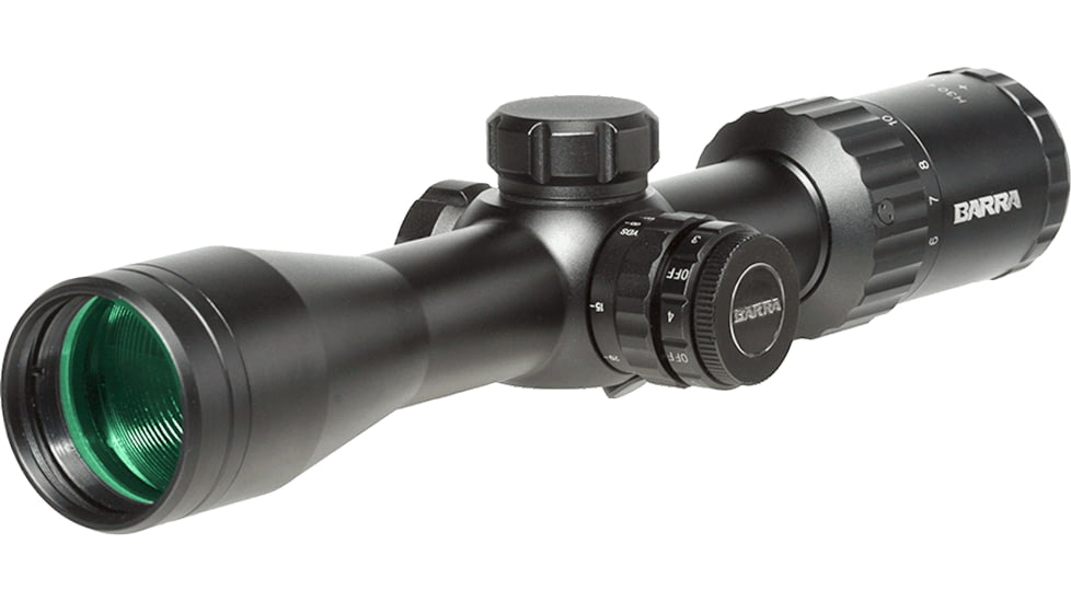 Barra Optics H30 4-12X40 Rifle Scope, 1in Tube, Second Focal Plane, BDC Reticle, MOA Adjustment, Black, H304-12X40B1