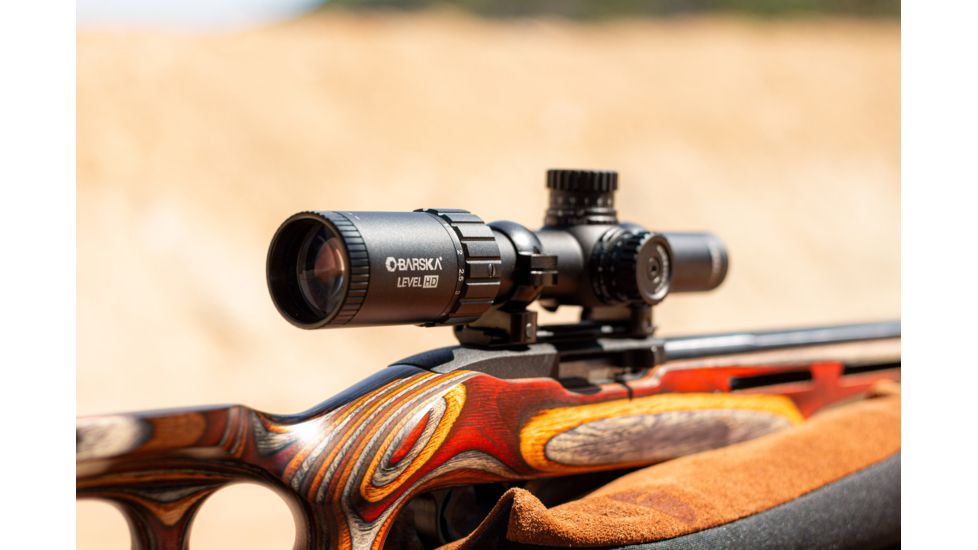Barska 1-4x24mm Level HD Rifle Scope, Illuminated HRS .223 BDC Reticle, Black, Medium AC12798