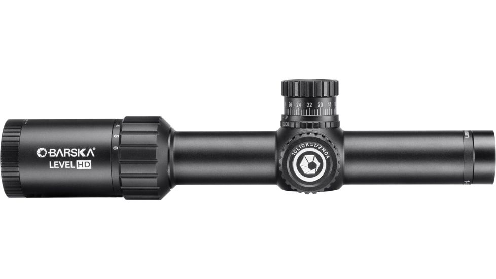 Barska 1-6x24mm Level HD FFP Rifle Scope, Black, Medium AC13026
