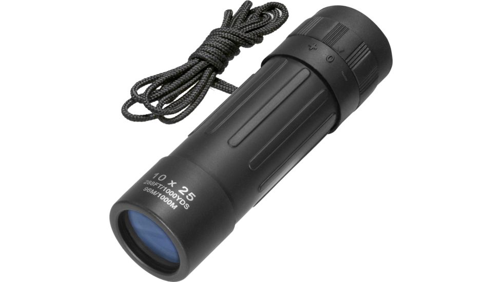 Barska 10x25 Lucid-View Pocket Roof BK-7 Prism Monocular, Black - Clam Pack - AA10310